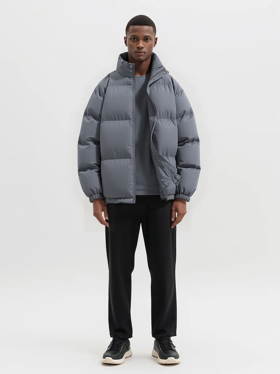 

Разноцветная мужская куртка-пуховик Y2K, женское зимнее пальто с высоким воротом в корейском стиле, мужские парки на молнии с хлопковой подкладкой