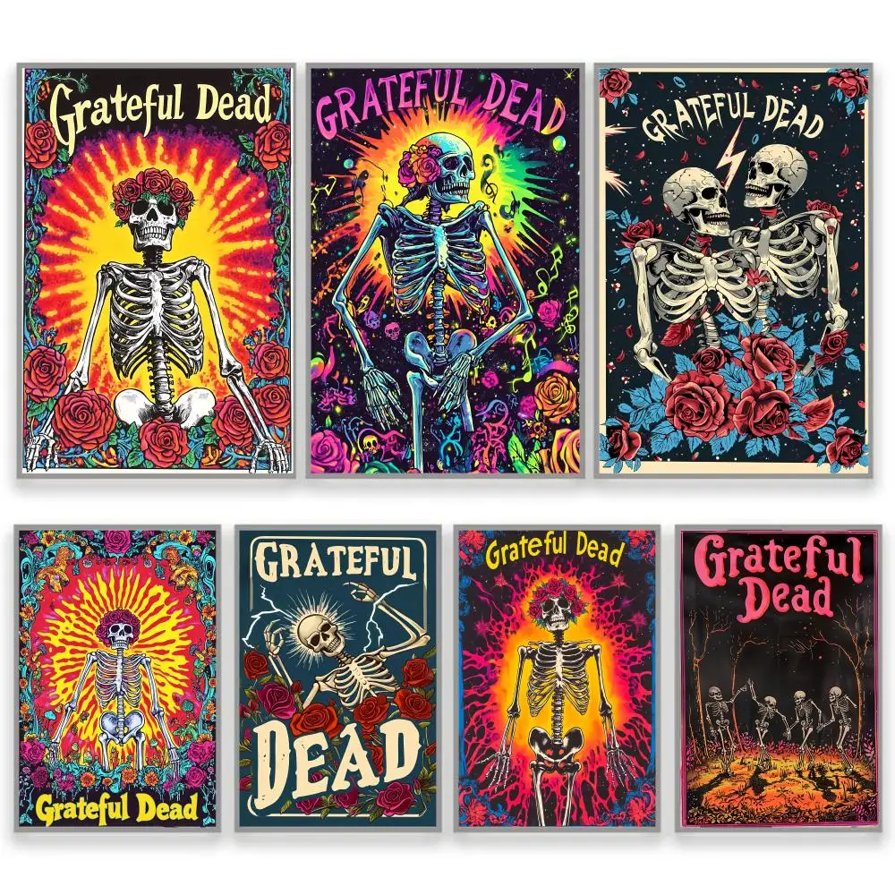 Rock band G-Grateful Dead Poster HD Durable PVC Wall Art - Waterproof Thickened For Home Hotel Bedroom
