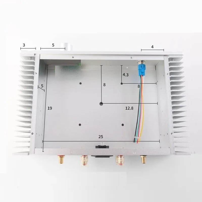 1969 فئة أ مكبر كهربائي حالة حمى LM3886 TDA7293 الإسكان هيكل سبائك الألومنيوم