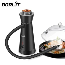 BORUIT SK301B Smoker Infuser Portable Molecular Cuisine Smoking Gun Added Flavor for Meat BBQ Cocktails Kitchen Cooking Tools