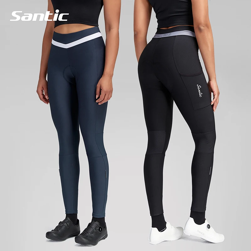 

Santic's New Women's Cycling Pants for Autumn and Winter Windproof Warm Breathable Tight Fitting Cycling Pants
