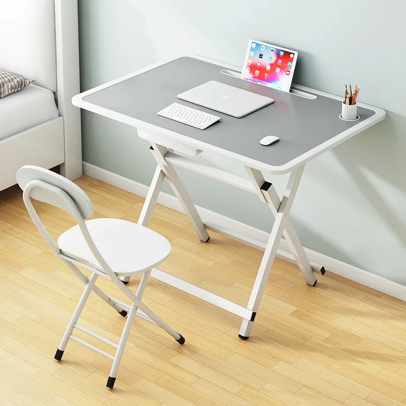 

Simple foldable desk study table removable household table bedroom children's homework computer desk writing table