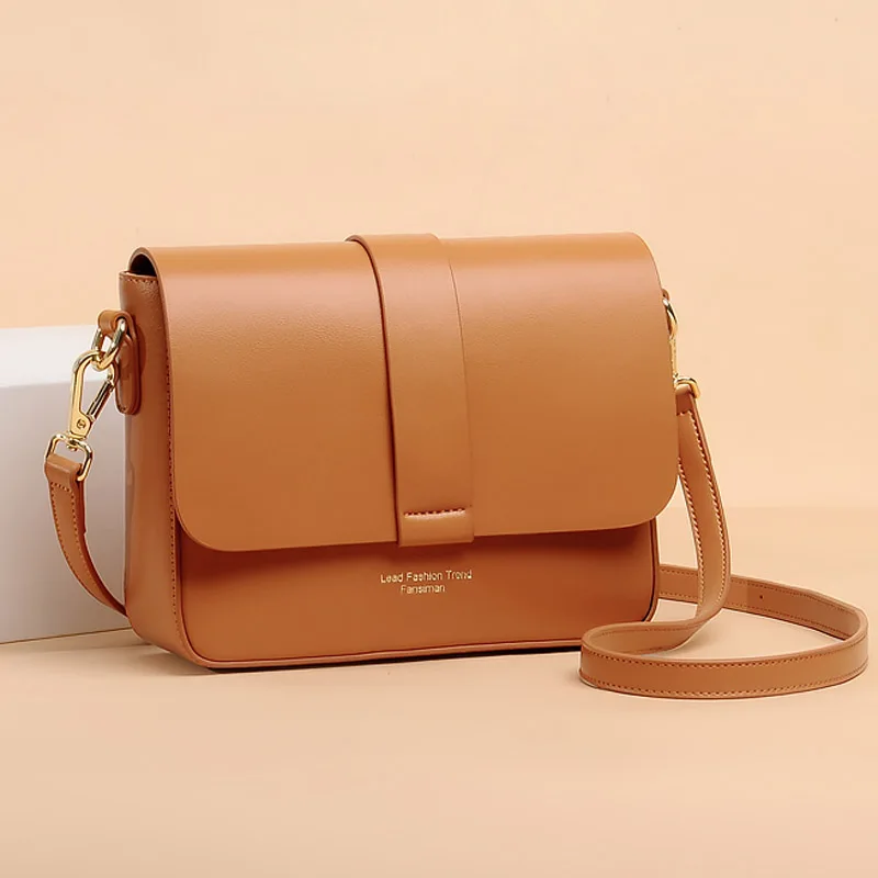 100% Genuine Cow Leather Women Shoulder Bag Solid Color Clutch Ladies Bags for 2023 Shoulder Bag Small Crossbody Bag Sac A Main