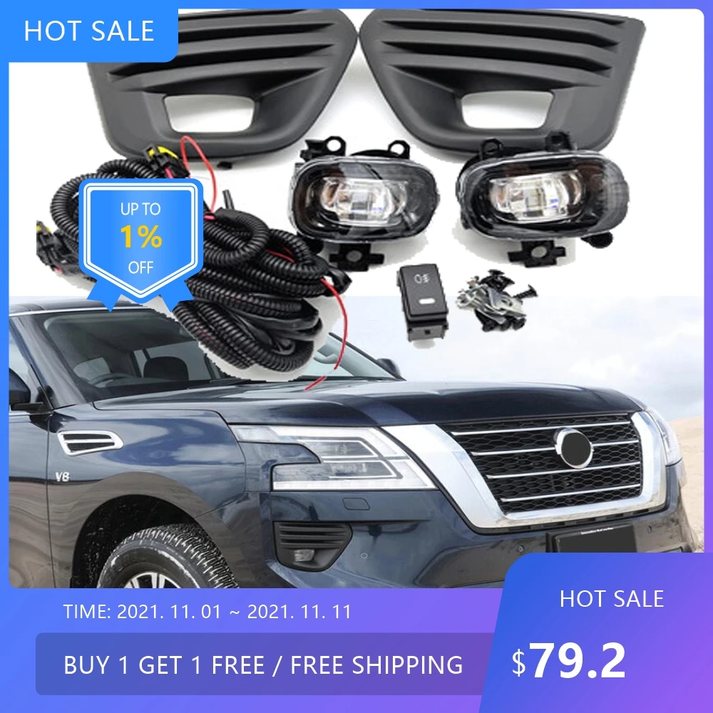 

auto bumper headlight for Nisan Patrol fog light 2019~2021y auto accessories LED bulb auto Daytime light Patrol headlamp