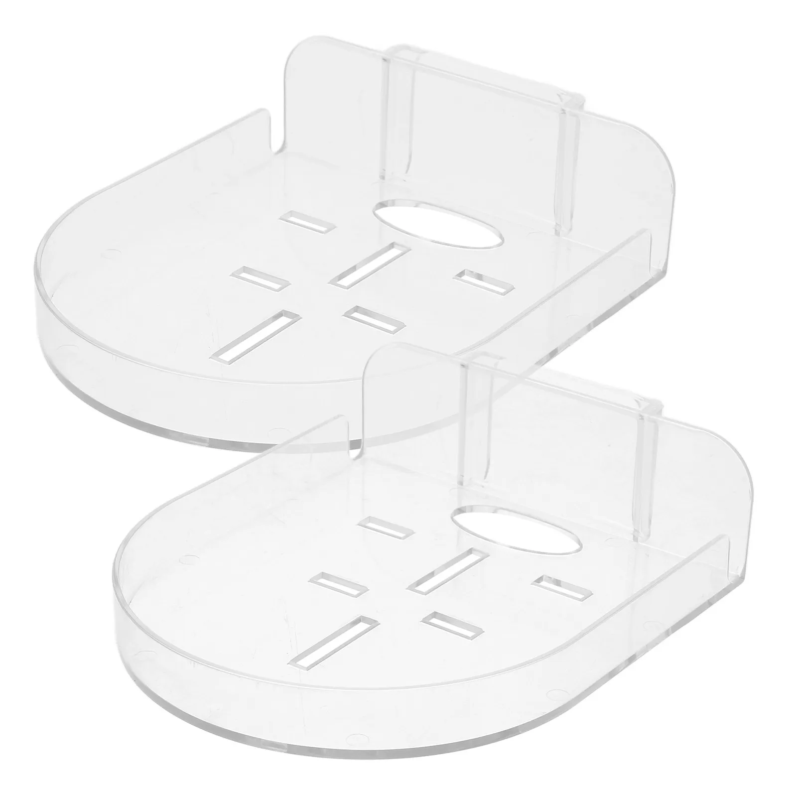 2Pcs Camera Wall Mount Bracket Clear Mini Floating Shelf Stable Security Camera Tray Monitor Shelf No Mark Removal