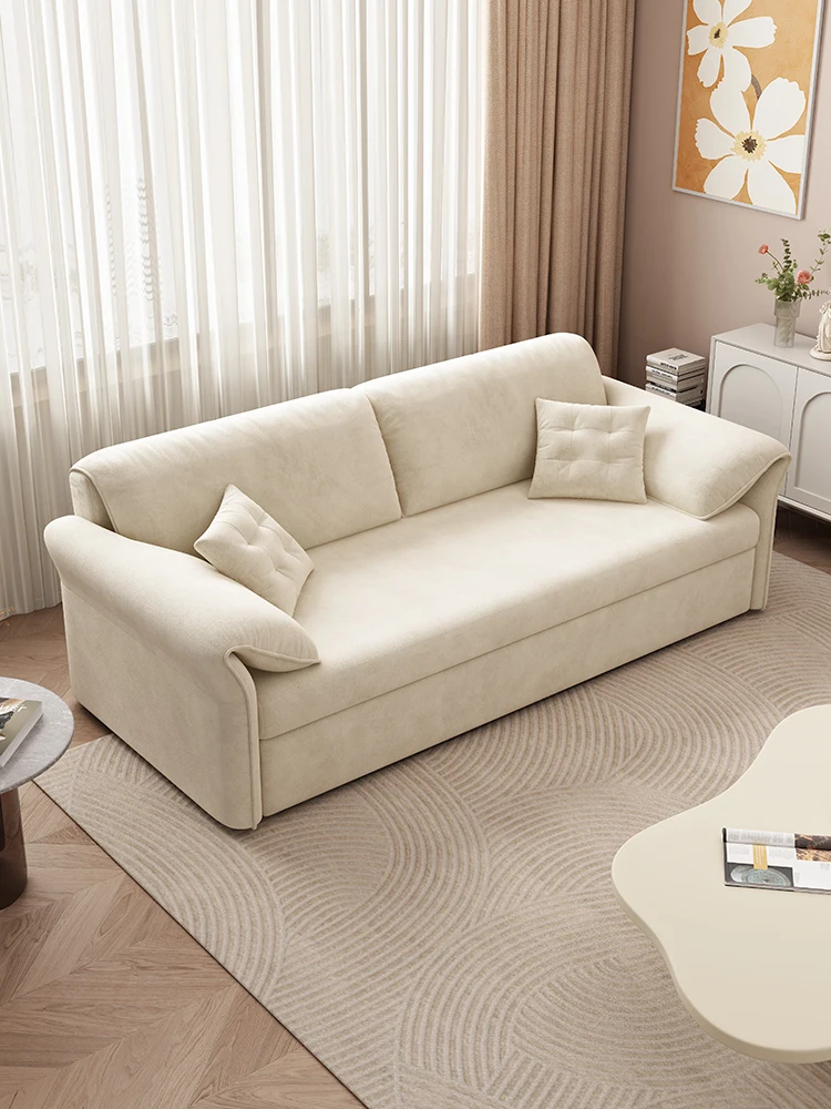 Sofa bed foldable small apartment dual-purpose living room push-pull