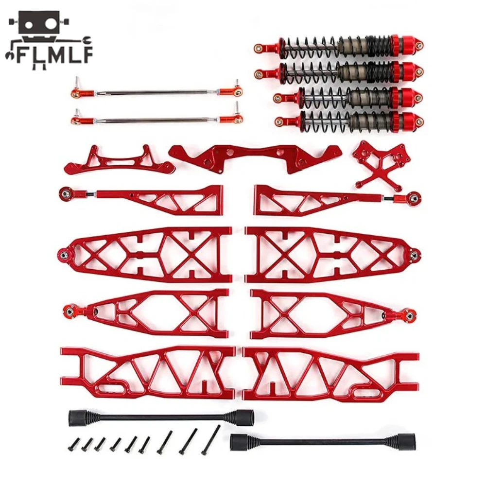 Legering voor- en achterverlengde A-arm of 10mm schokdemper of stuurstang of halve as voor 1/5 HPI ROVAN KM BAJA tot BAJA-MAX upgrade onderdelen