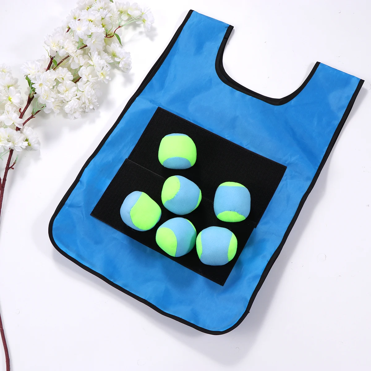 1 Set Parent-children Interactive Toy Sticky Ball and Vest Game Props Sticky Ball Vest Group Plaything for Home School (Children