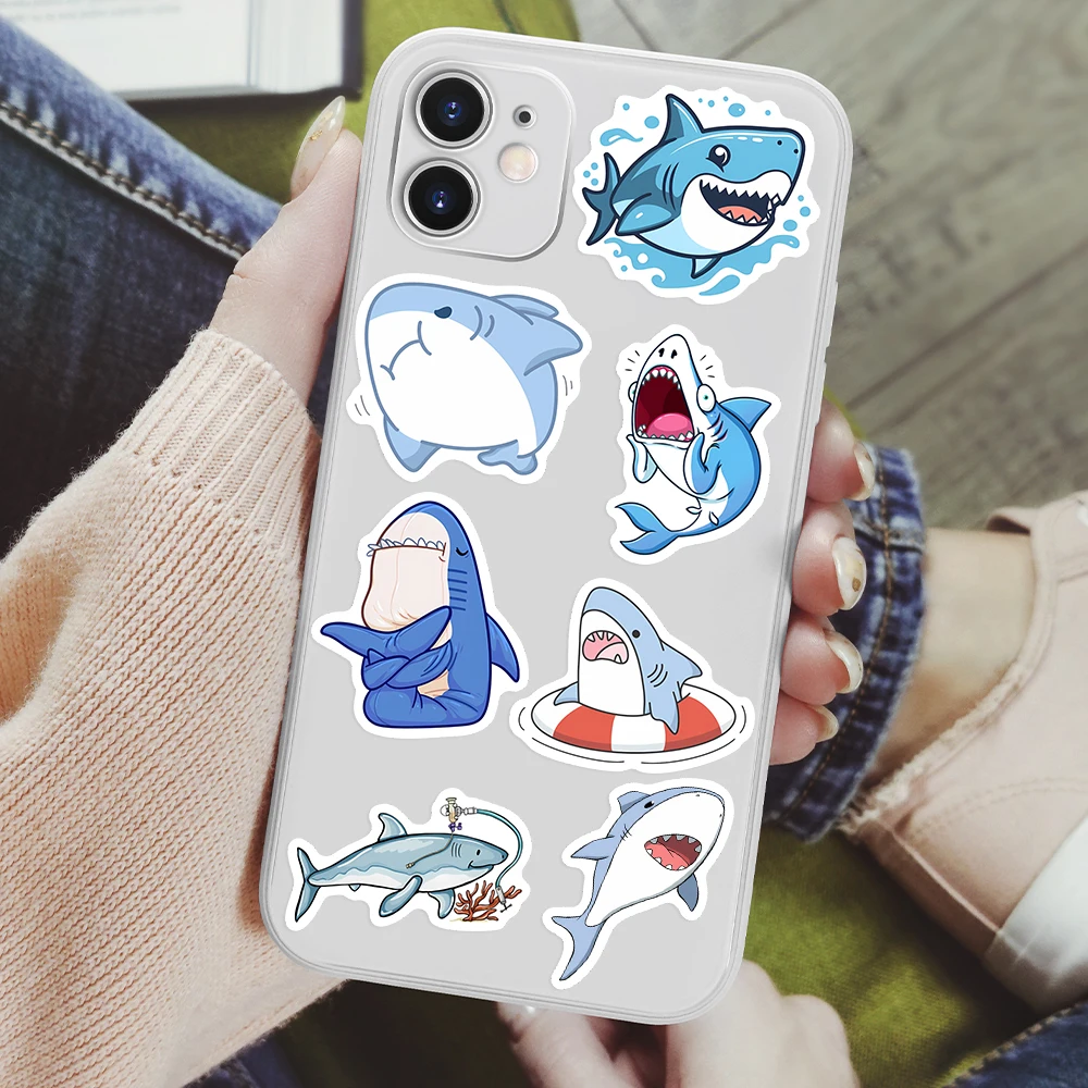 ملصقات قصاصات قرش كاواي ، ألعاب هدايا يدوية للحيوانات ، ملصق للكمبيوتر المحمول ، سجل القصاصات ، زجاجات الهواتف المزخرفة ، الأمتعة ، مقاومة للماء #3
