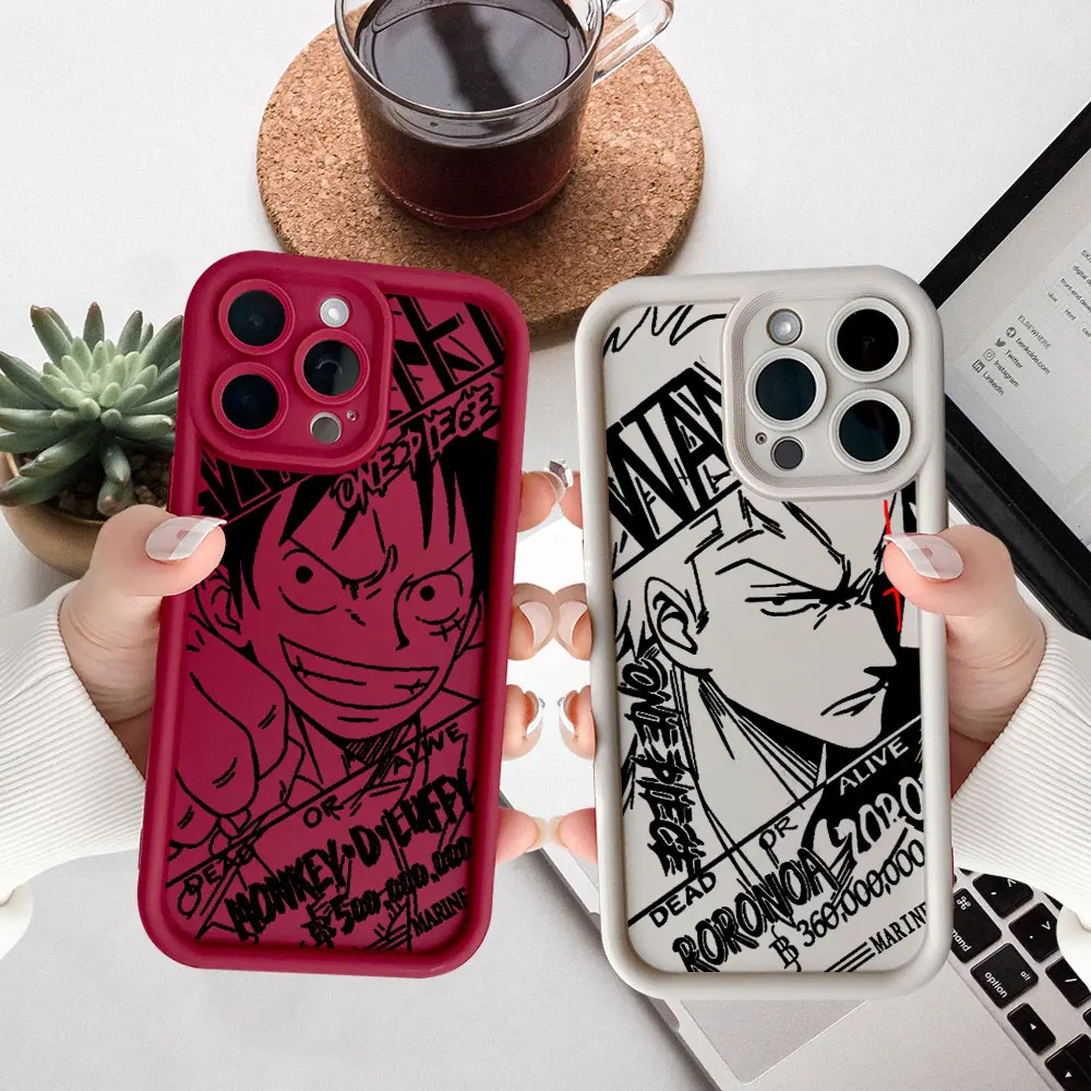 

Luffys Zoro Ace O-OneP-Pieces Case For Samsung Galaxy S25 S24 S23 S22 S21 S20 Ultra Fe S10 Plus Note 20 Ultra 5G Silicone Cover