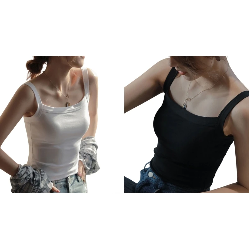 

Anti-exposure for Tank-Top Women Square Neck Camisoles Fashion Summer Sleeveless