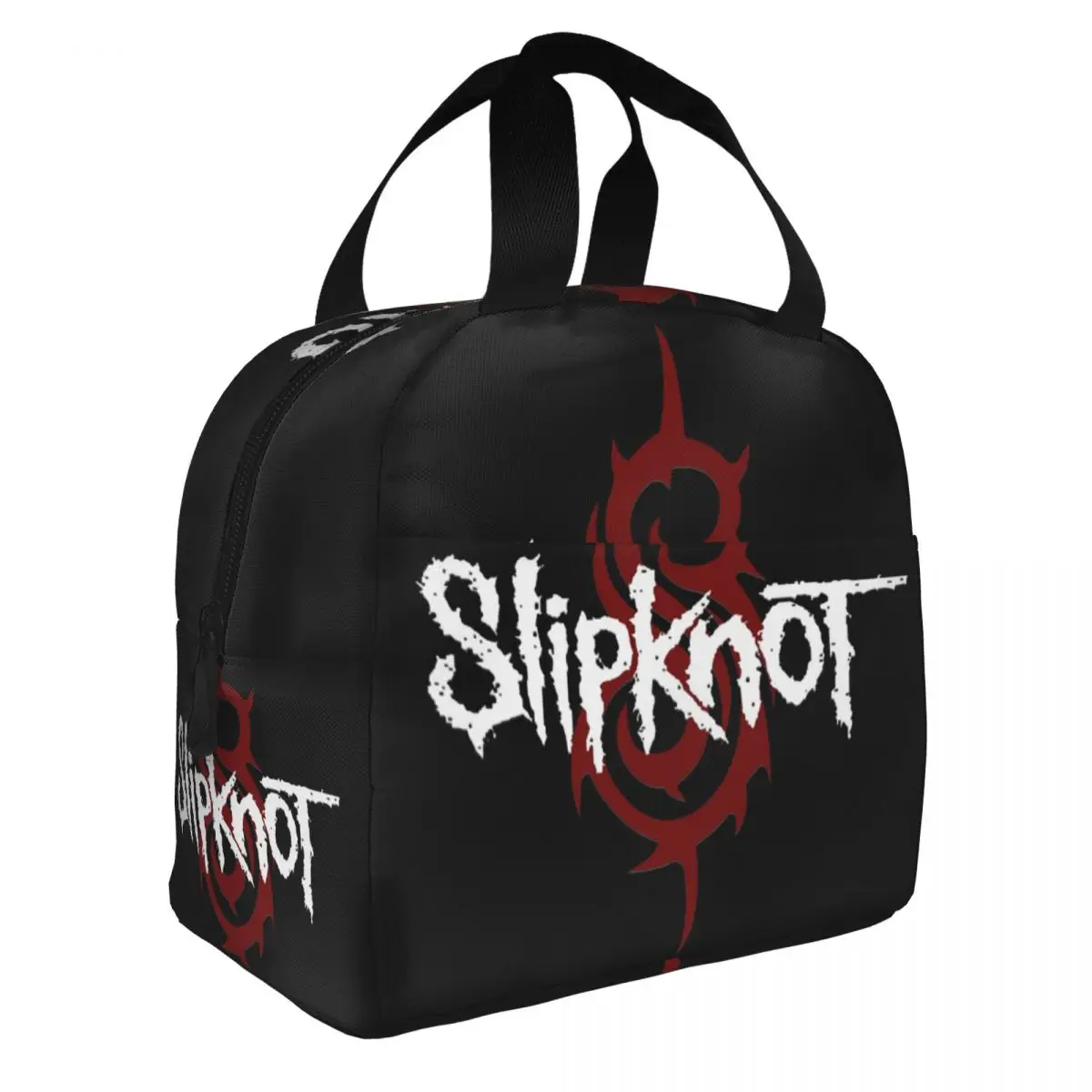 Custom Heavy Metal Rock Band Slipknots Portable Lunch Box Women Multifunction Thermal Cooler Food Insulated Lunch Bag Work