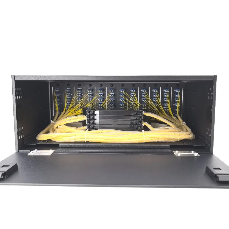 FTTH ODF 4U Sliding Rack Mount 144 Core Optical Fiber Patch Panel Fibre Termination Box FDP