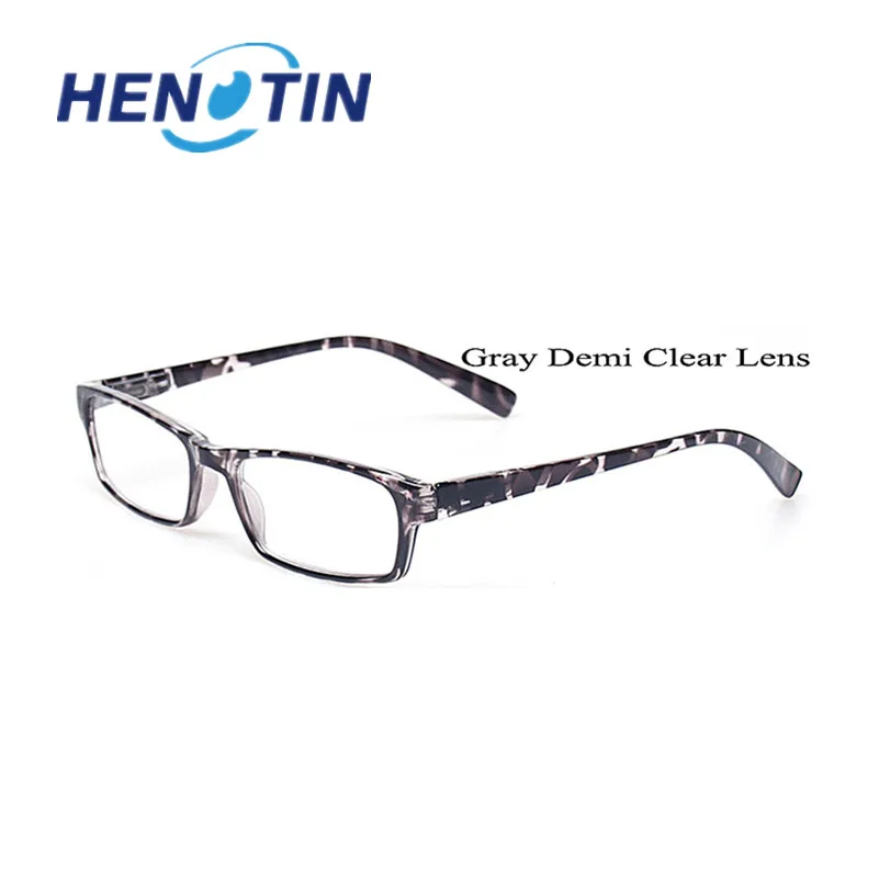 Henotin Fashion Sunglasses Reading Glasses Spring Hinge  Men and Women Large Rectangular Frame Reader