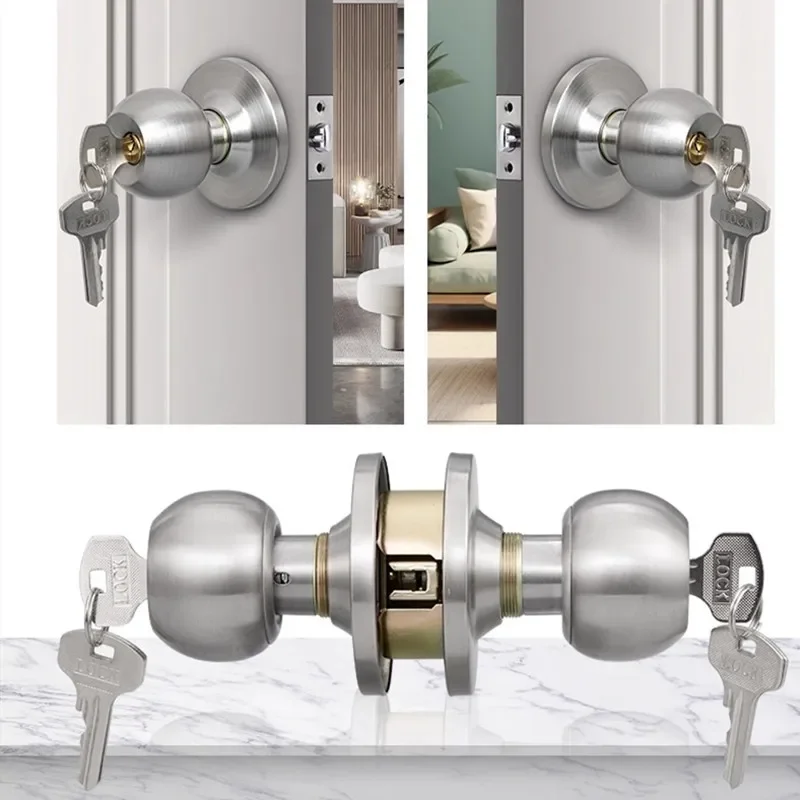 double-sided-key-single-tongue-spherical-lock-stainless-steel-handle-bedroom-door-locks-indoor-door-knob-with-lock-and-key