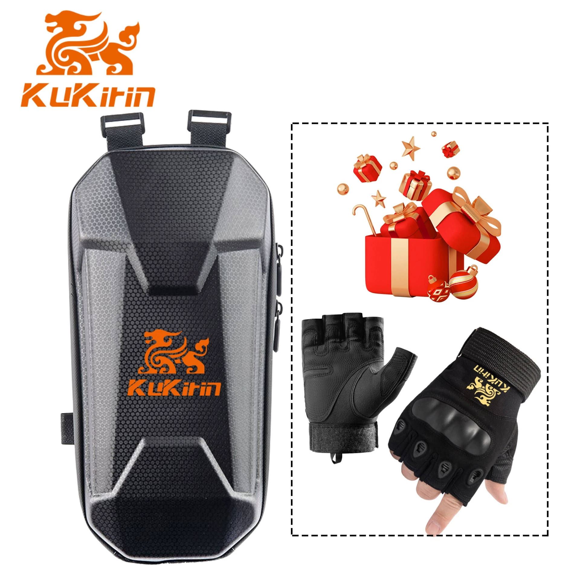 

Kukirin Electric Scooter Bag 2L Fashion Design Sunscreen Handlebar Installation Storage Bag With Windproof Riding Gloves