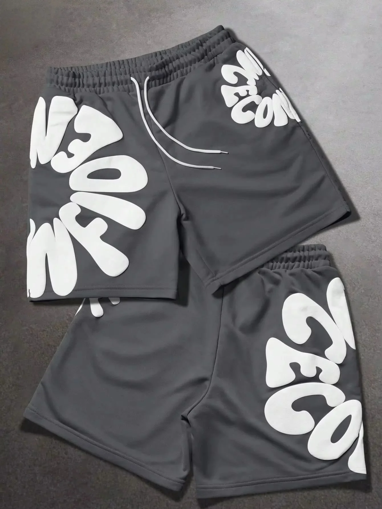 2026 Quick Drying American Street Style Letter Printed Casual Men's Sports Shorts