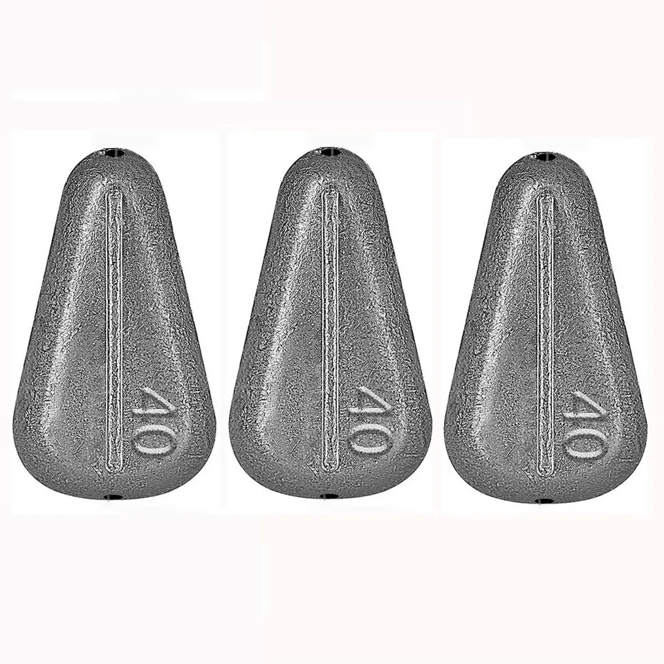 High Quality 10g-100g Flat Heart-Shaped Fish Weight Fishing Sinkers Fishing Tackle Fishing Accessories