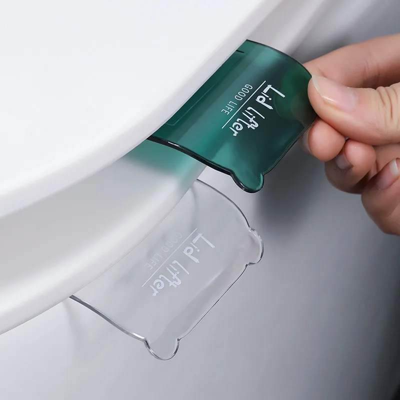 Adhesive Toilet Lid Device Portable Sanitary Closestool Toilet Seat Handle Flapper Holder Household DIY Bathroom Accessories