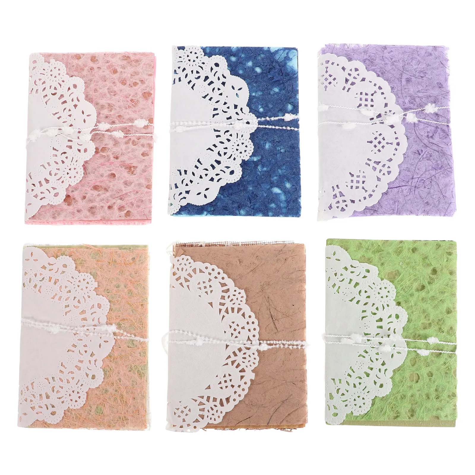 

96Pcs Handmade Scrapbook Paper Textured Mesh Fabric Pack for Journaling Decoupage Craft DIY Vintage Collage Decoration Artistic