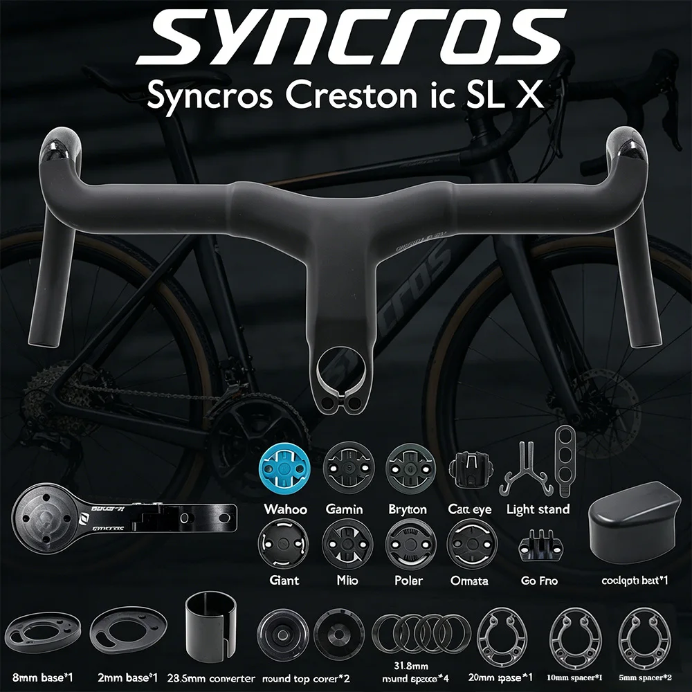 

Ullicyc Creston IC Sl X T1000 Carbon Gravel Integrated Cockpit 28.6mm DI2 Full Internal Cable Routing Road Bicycle Handlebar