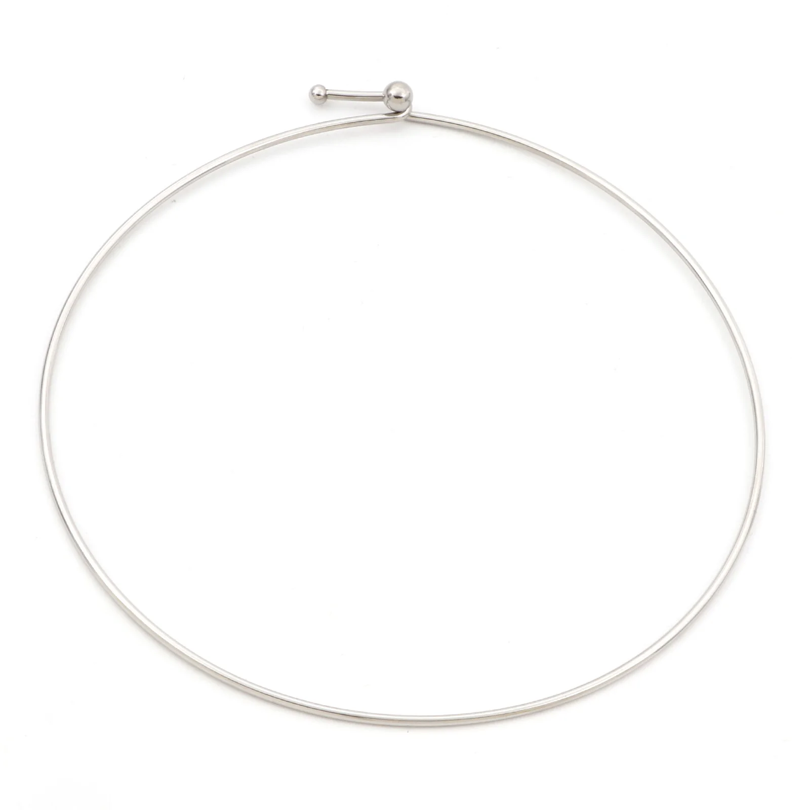 Handmade Stainless Steel Collar Neck Ring Necklace For Women DIY Necklace Party Jewelry Findings Gifts 43cm(16 7/8\