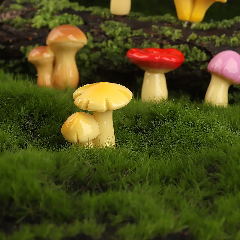 Moos-Mikrolandschaft Kreative Simulation Dschungel-Pilz-Bonsai Gartenarbeit DIY Landschaftsdekoration Zubehör Kleine Ornamente – Detail 1
