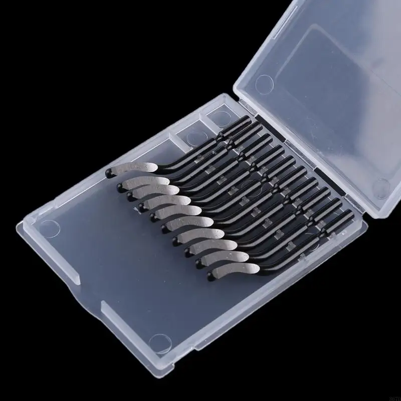 367D Handle Burr Metal Deburring Remover Cutting Tool with 10pcs Rotary Deburr Blades Removing for Wooden Plastic