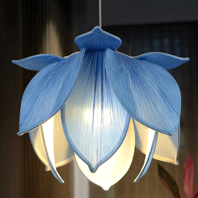 

Chinese Style New Chinese Fabric Ceiling Lamp Lotus Zen Lotus Chandelier