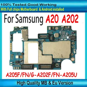 Bilashmart Unlocked Motherboard MB Samsung Galaxy A20 A205F A202F Logic Board Mainboard Fully Tested
