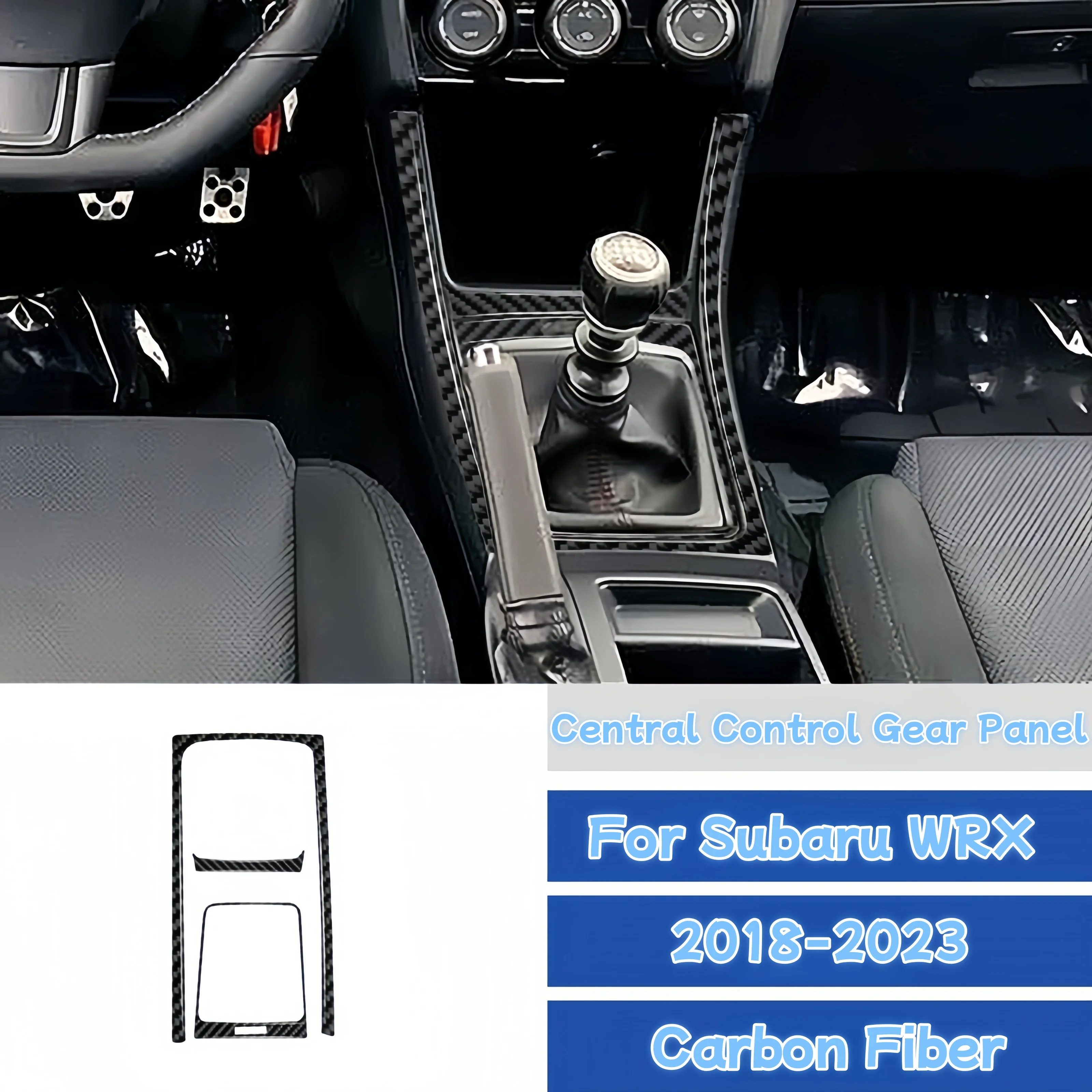 

For Subaru WRX 2018-2023 Carbon Fiber Car Central Control Gear Shift Panel Trim Cover Decorative Sticker Interior Accessories