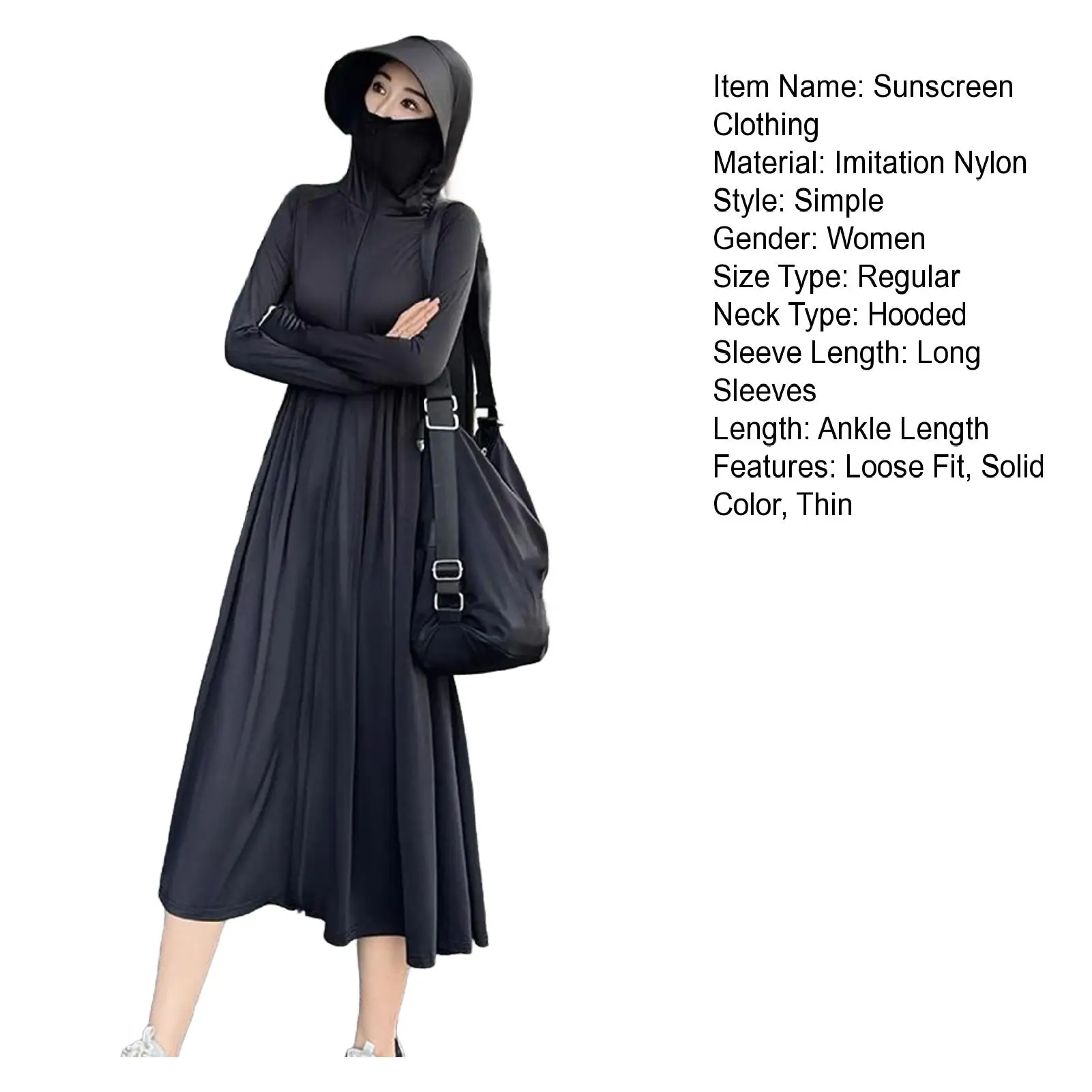 Breathable Ice Silk Uv Long Sleeve Sun protective Clothing For Outdoor Use Hooded Original Scarf Sunscreen