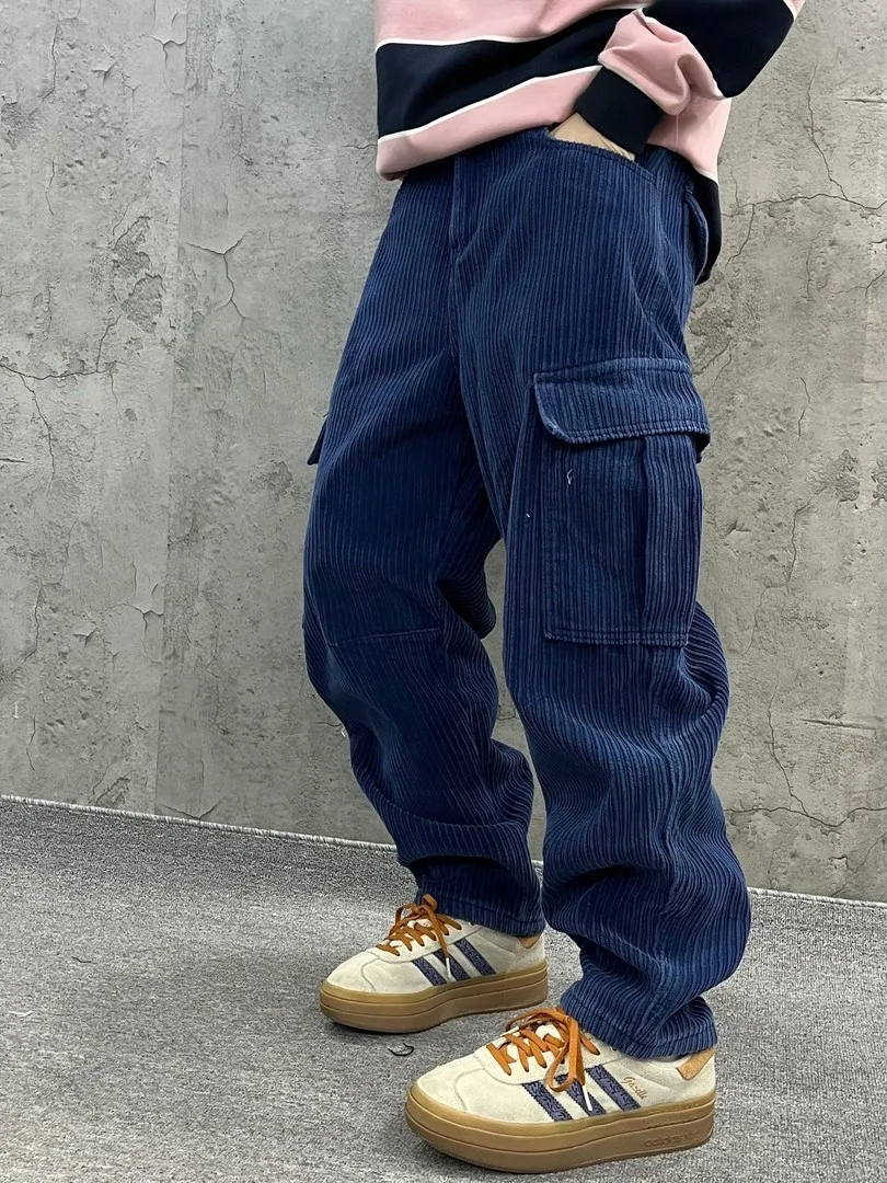 

Утепленные вельветовые рабочие брюки на флисовой подкладке для мужчин и женщин, повседневные брюки, зимние теплые дышащие брюки-карго свободного кроя