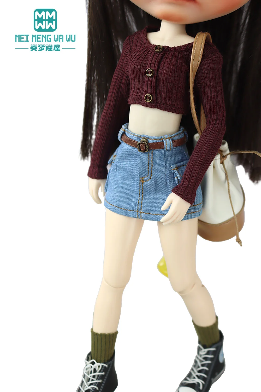 Spielzeug-Puppenkleidung, modische bonbonfarbene Strickwaren, Jeans, passend für 28 cm große Blyth OB22 OB24 Puppen, Zubehör, Spielzeuggeschenke – Detail 26