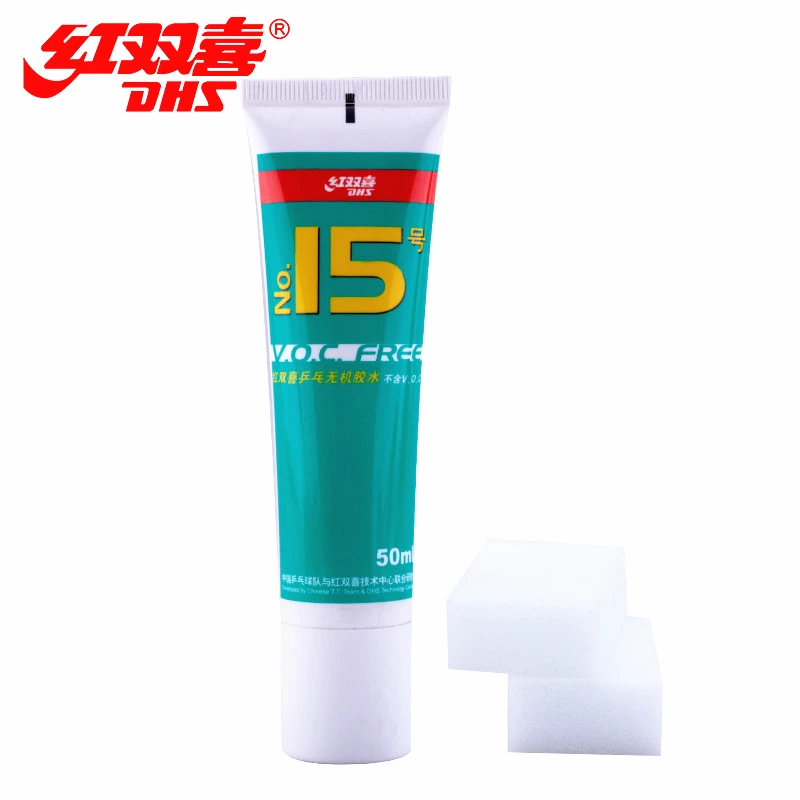 

DHS professional glue no.15 voc-free 50ml water glue gum for table tennis rackets ping pong accseeories