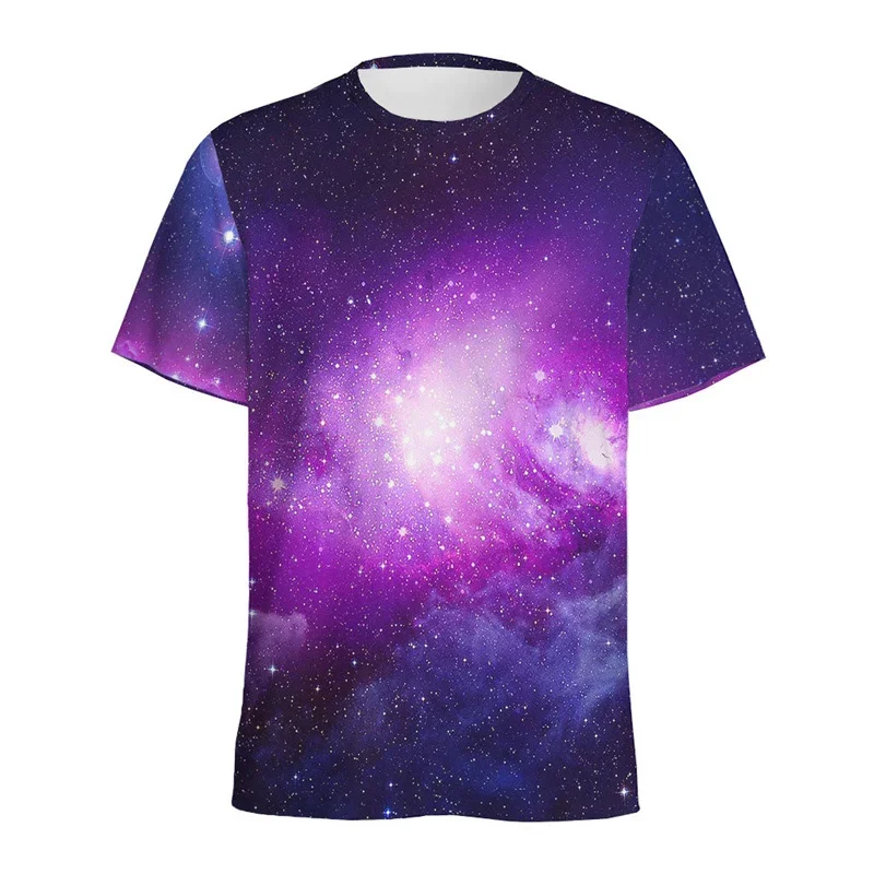 Fun Starry Sky 3D Print Sport Quick-Dry Breathable Men TShirt Outdoor Street Casual Fashion Loose Short Sleeve Top Clothes Trend