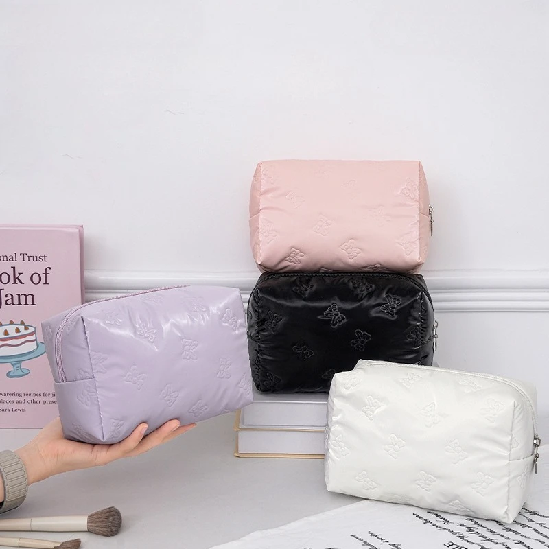 

Водонепроницаемая косметичка с бантом, женская дорожная косметичка, большая косметичка для помады, органайзер для кистей, портативная сумка для мытья, чехол