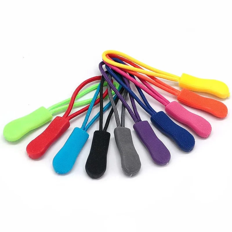 New 10/50pcs Zipper Pull Puller End Fit Rope Tag Replacement Clip Broken Buckle Fixer Zip Cord Tab Travel Bag Suitcase Tent