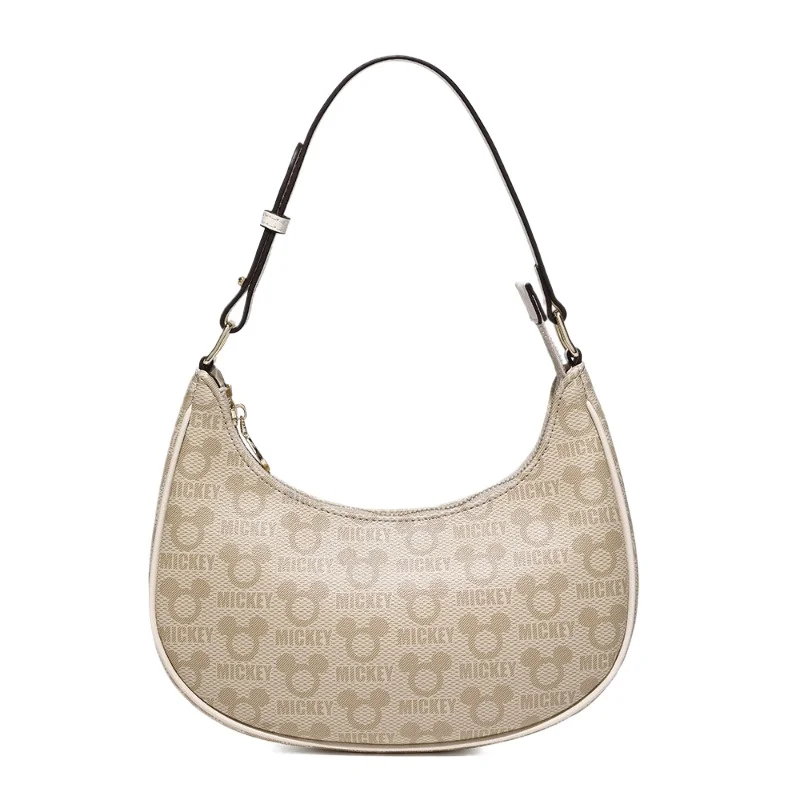 

Disney Classic Mickey Crescent Bag Women Luxury Fashion Cartoon Single Shoulder Print Purse Handbag for Daily Use