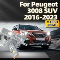 Faros LED Canbus para coche, lámpara sin ventilador de 30000LM, bombillas superbrillantes para Peugeot 3008 SUV 2016 2017 2018 2019 2020 2021, 2 uds.