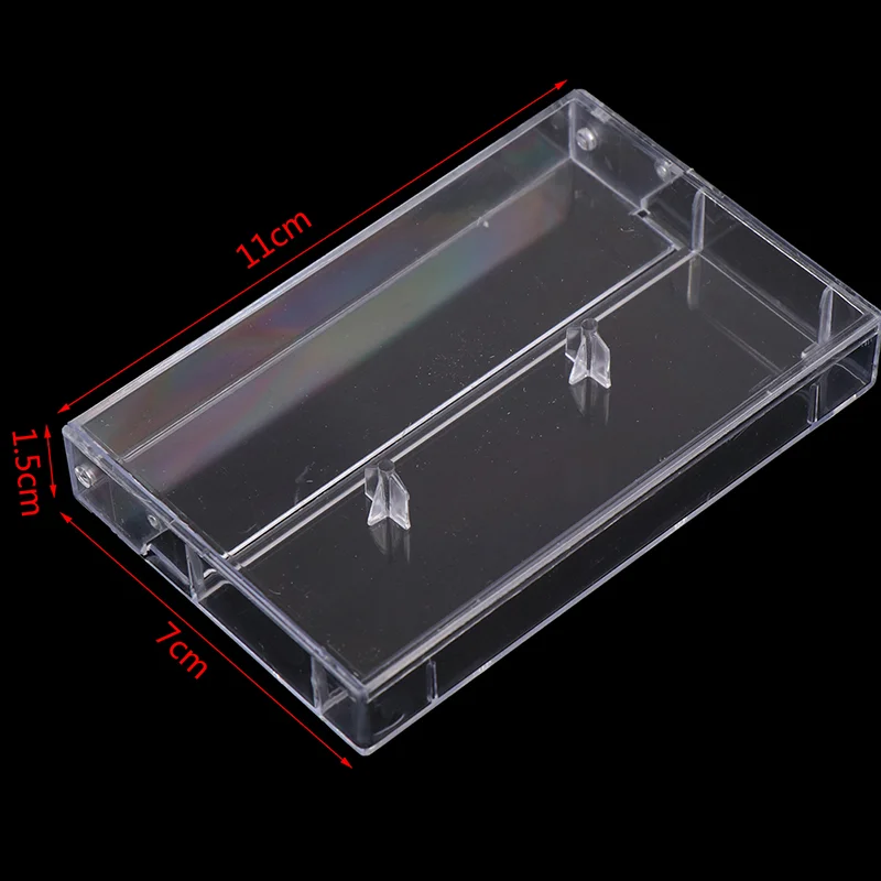 【TG16】() 10Pcs 2025 New Transparent Plastic Recording Blank Cassette Case Audio Storage Box Transparent Dustproof Box