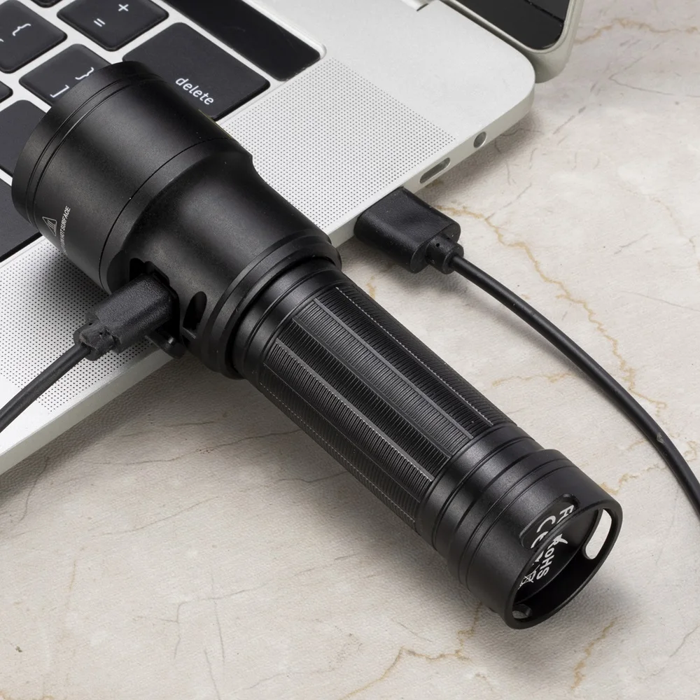 20W 365nm UV USB Rechargeable Flashlight UV Glue Curing Aluminum Torch Pet Stain Tinea Ore Jade Money Scorpion Detection Light view 6