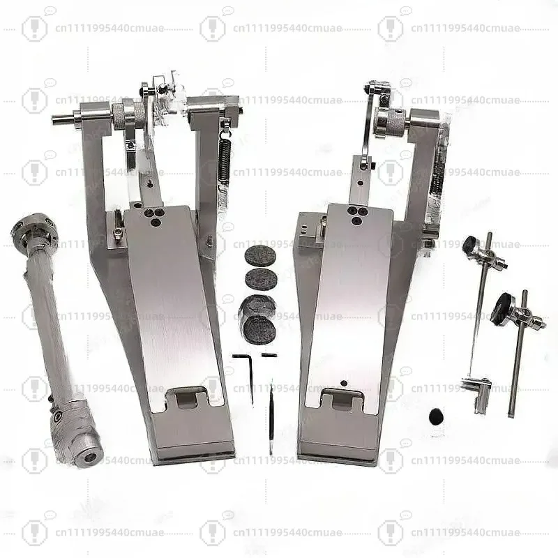 Silver Drum Set Double Pedal, Jazz Drum Double Pedal, Pedal Drum Practice, Hammer Instrument Accessories