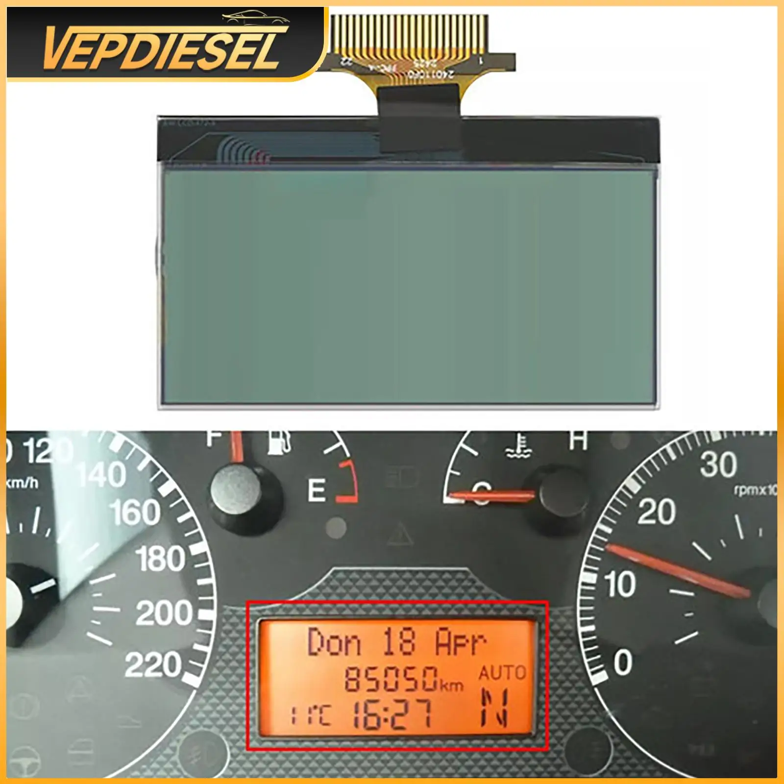 1PC LCD Display 503003011600 for Punto Grande Punto Fiorino Doblo Qubo Automatic Gearbox Instrument Replacement for Nemo Bipper