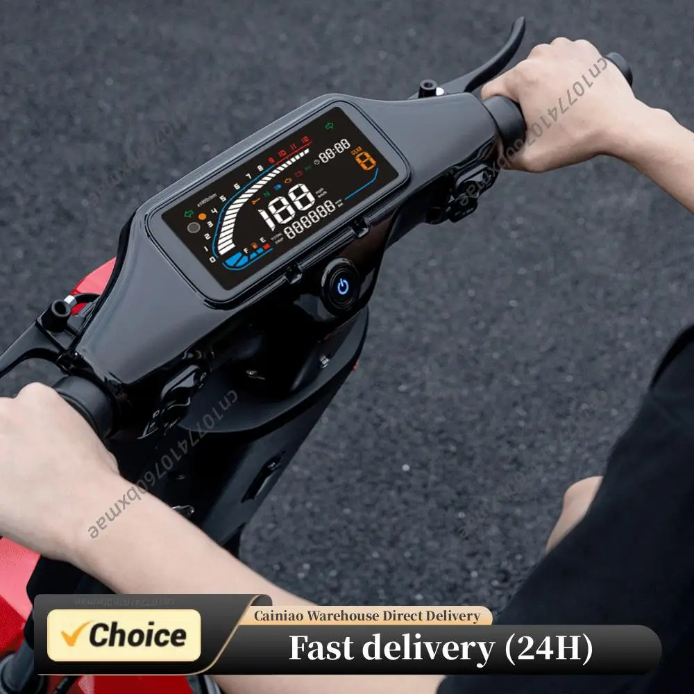 

Universal Motorcycle Digital Speedometer Motobike Dashboard LED Tachometer Odometer with Multi-Function Indicator Light