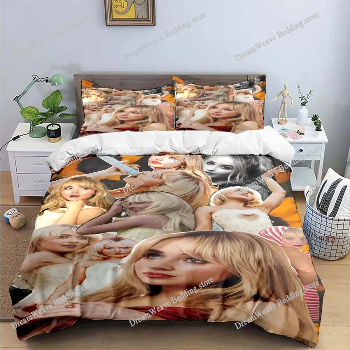 

Hot Pop Female Singer S-Sabrina Bedding Sets Bed Supplies Set Duvet Cover Bed Comforter Set Bedding Set Luxury Gift