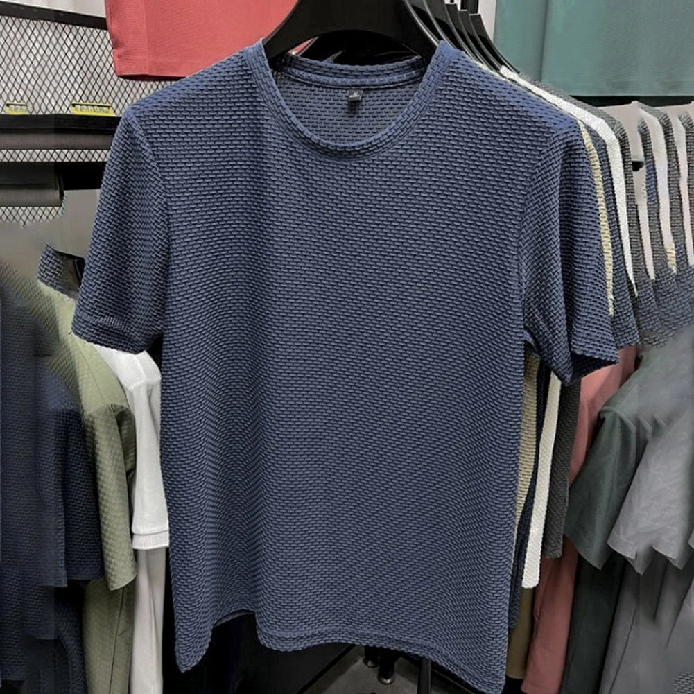 

Breathable Mesh Shirt Casual Short Sleeve Top Summer Casual Wear Solid Color Pattern Summer Wear Daily Casual Wear