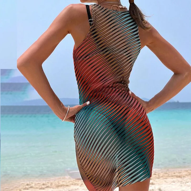 2023 New Style Beach Dress Sexy Hollow Out Long Women Bikini Over Cover Up One piece Swiming Suit Ladies