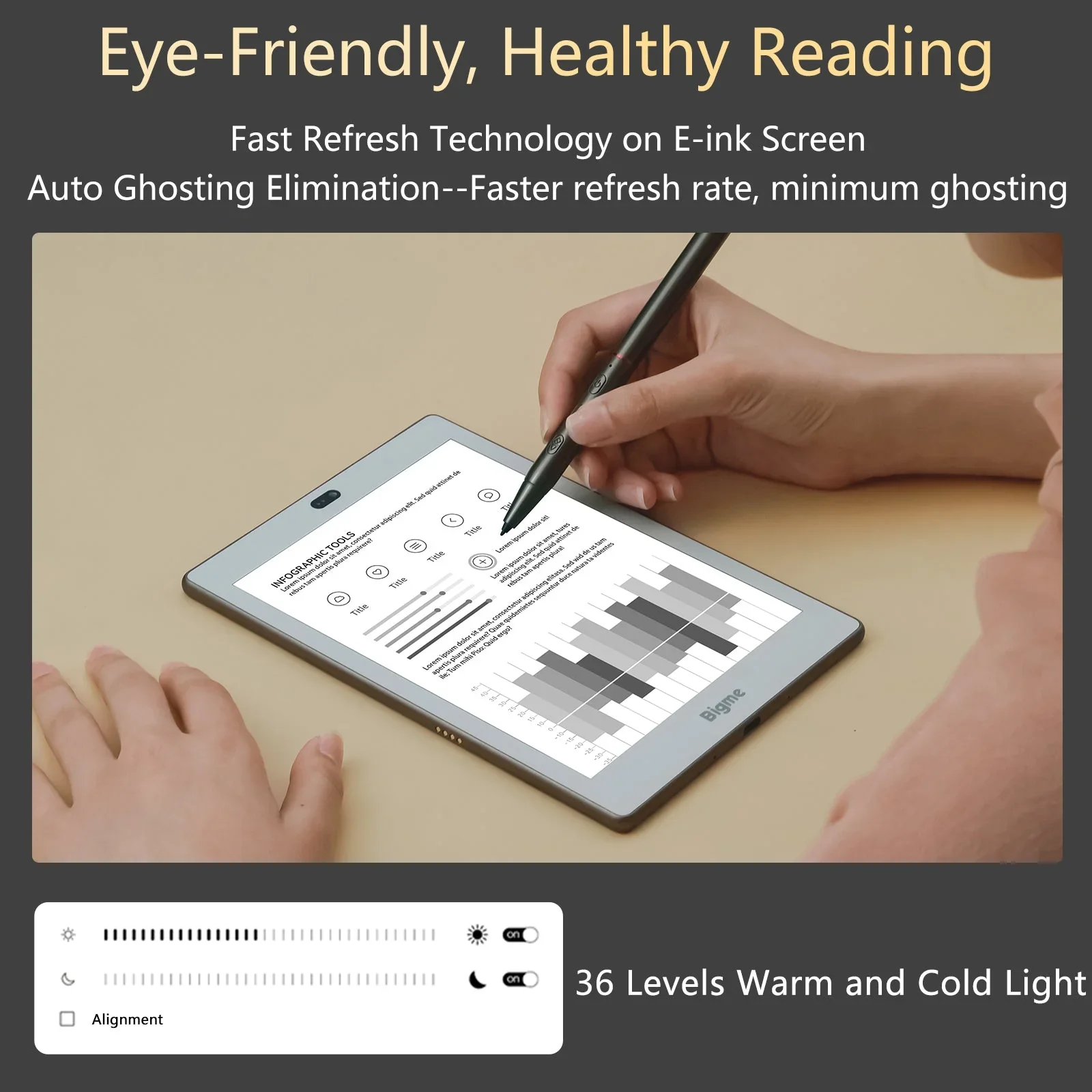 Bigme S6 7.8 polegadas Eink leitor de ebook tela de tinta eletrônica e-book notebook e tela de tinta livro ereader tablet Suporte Kindle APP