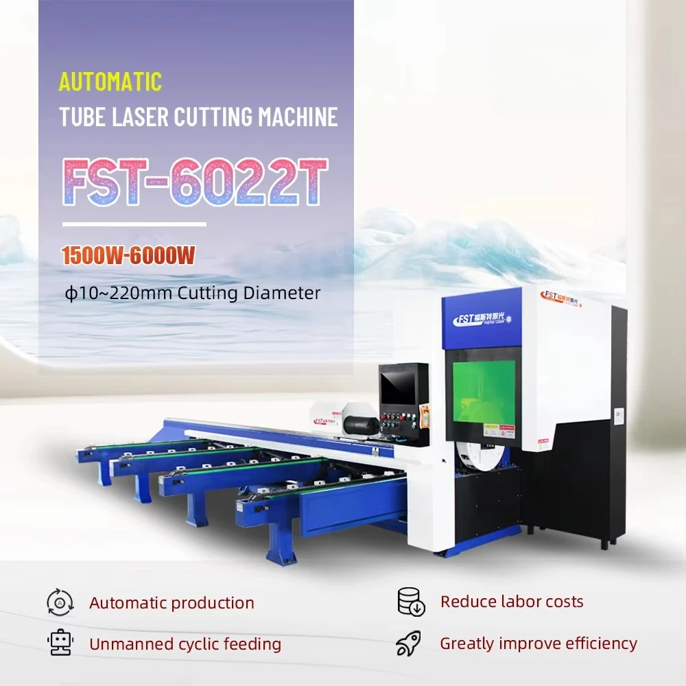 Square and Round Pipe CNC FiberCutting Machines H Beam Angle Beam Profiles Carbon Steel 3m 6m Tube Cutting Machine